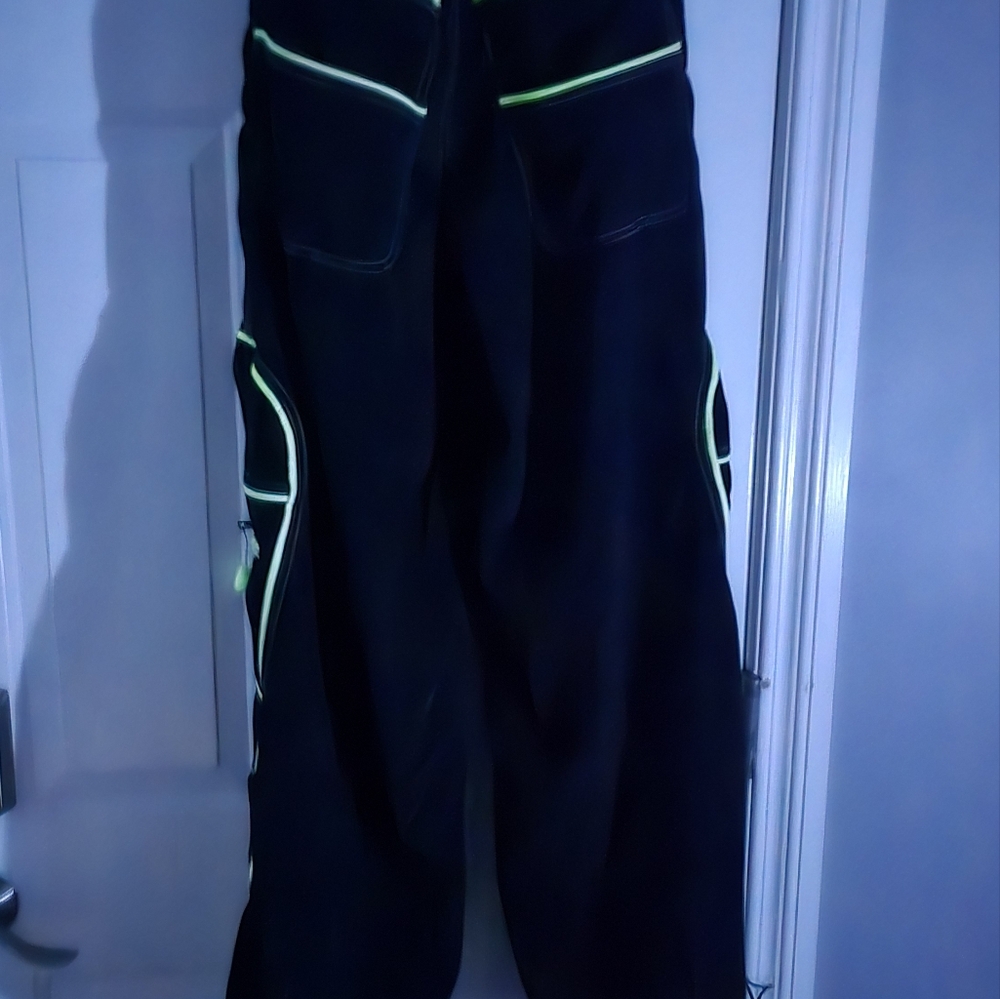 Macgear III Wide Leg Glow Cyber Goth Raver Pants Streetwear Grail